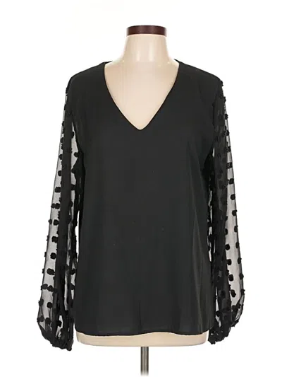 Pre-owned Fashion Long Sleeve Blouse In Black