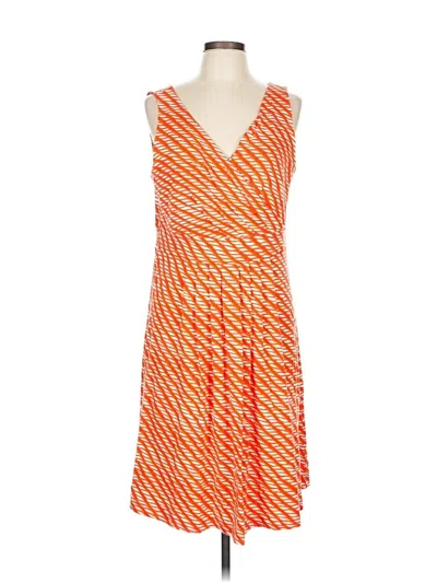 Pre-owned Lands' End Casual Dress In Red