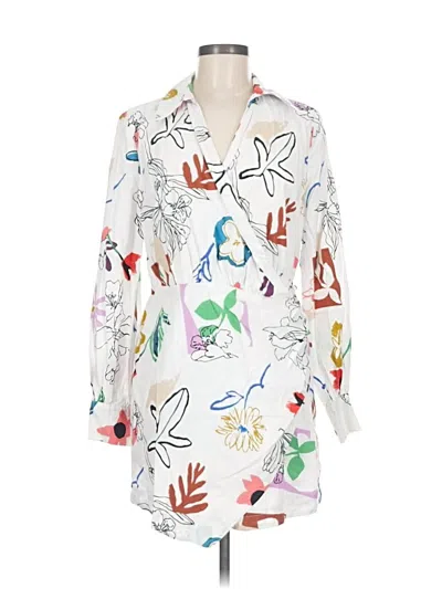 Pre-owned Maeve By Anthropologie Casual Dress In White