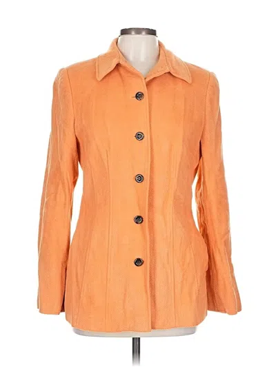 Pre-owned Carlisle Wool Coat In Orange
