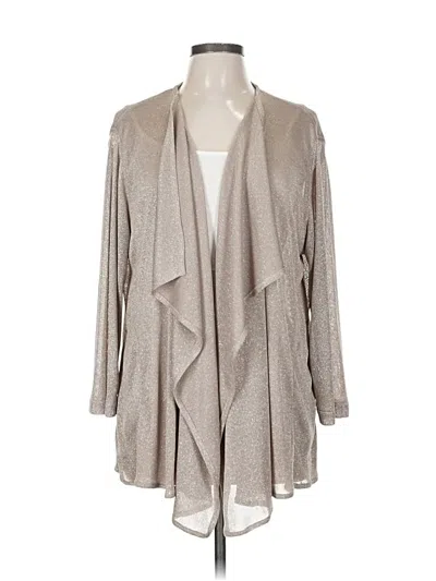 Pre-owned Caroline Rose Cardigan Sweater In Gray