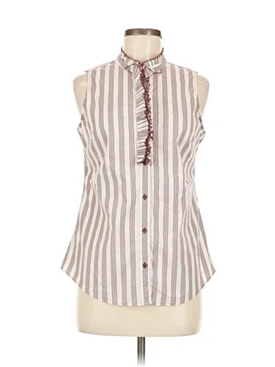 Pre-owned Banana Republic Factory Store Sleeveless Button Down Shirt In Burgundy