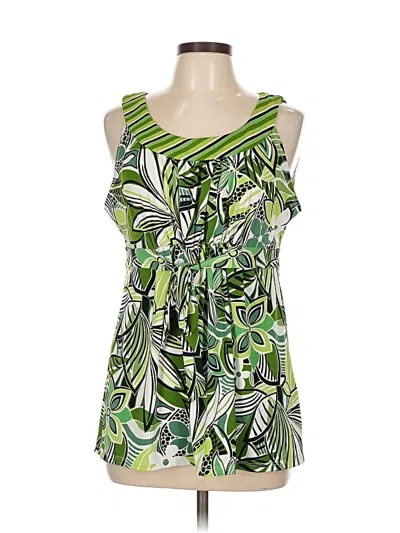 Pre-owned Style & Co Sleeveless Blouse In Green