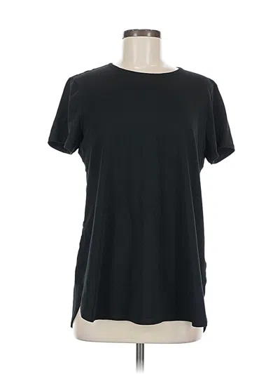 Pre-owned Jjill Short Sleeve T-shirt In Black