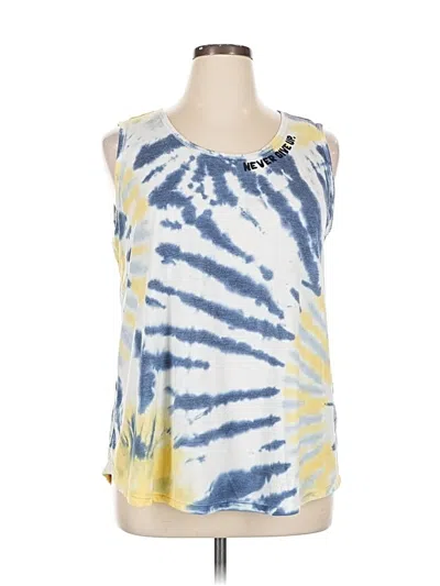 Pre-owned Style & Co Tank Top Blue Cold Shoulder Neckline Tops