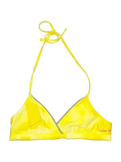 Pre-owned Under Armour Swimsuit Top Yellow Swimwear