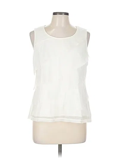 Pre-owned Chico's Sleeveless Blouse In White