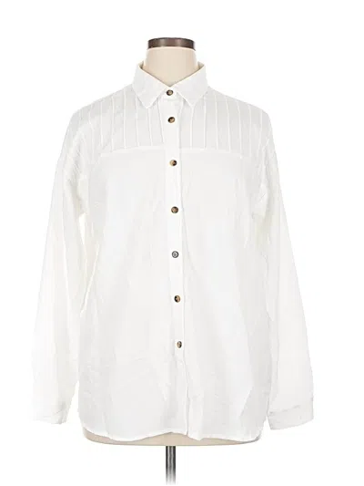 Pre-owned Hotouch Long Sleeve Blouse In White