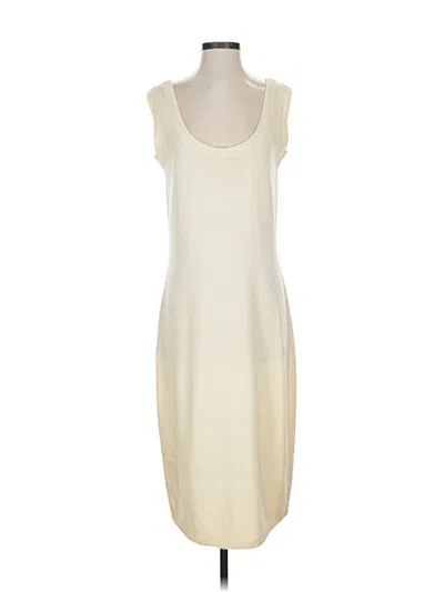 Pre-owned St. John By Marie Gray Casual Dress In White