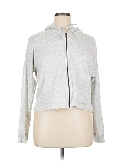 Pre-owned 90 Degree By Reflex Zip Up Hoodie In Silver