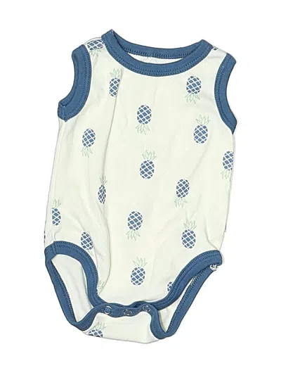 Pre-owned Tahari Babies' Short Sleeve Onesie In Blue