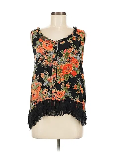 Pre-owned Angie Sleeveless Blouse In Black