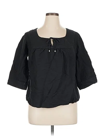 Pre-owned Lane Bryant 3/4 Sleeve Blouse In Black