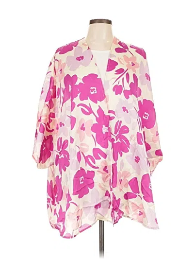 Pre-owned Adrienne Kimono In Pink