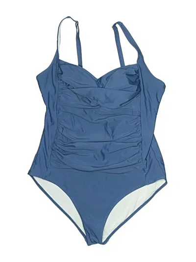 Pre-owned Ekouaer One Piece Swimsuit In Blue