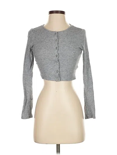 Pre-owned Zara Cardigan Sweater In Gray