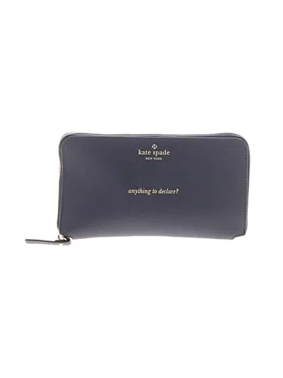 Pre-owned Kate Spade New York Leather Clutch In Blue