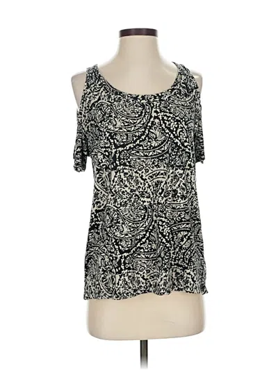 Pre-owned Lucky Brand Tank Top Black Cold Shoulder Neckline Tops