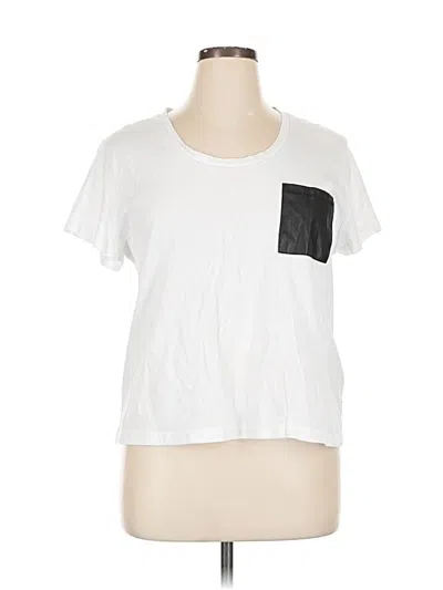 Pre-owned Dkny Short Sleeve T-shirt In White