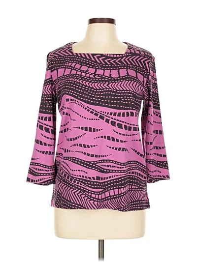 Pre-owned Links 3/4 Sleeve T-shirt In Purple