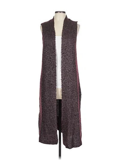 Pre-owned Chico's Cardigan Sweater In Burgundy