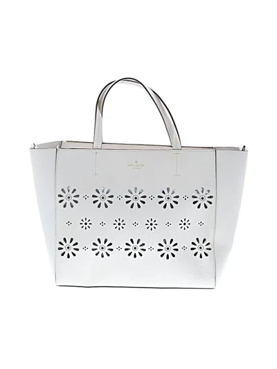 Pre-owned Kate Spade New York Leather Tote Bag In White