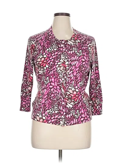 Pre-owned Madison Cardigan Sweater In Purple