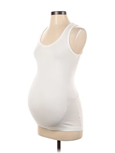 Pre-owned Liz Lange Maternity For Target Tank Top Ivory Strapless Neckline Tops In White