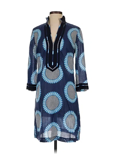Pre-owned Tory Burch Casual Dress In Blue