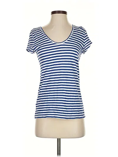 Pre-owned Ann Taylor Loft Short Sleeve T-shirt In Blue