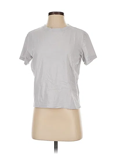 Pre-owned H&m Short Sleeve Top Gray Crew Neck Tops