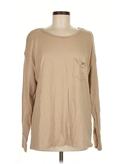 Pre-owned 1.state Long Sleeve T-shirt In Brown