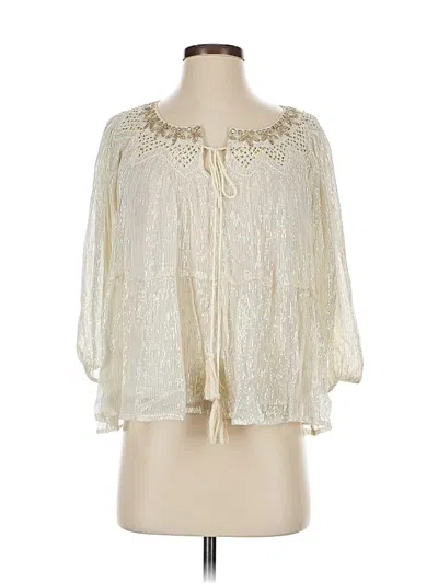 Pre-owned Raga 3/4 Sleeve Blouse In White