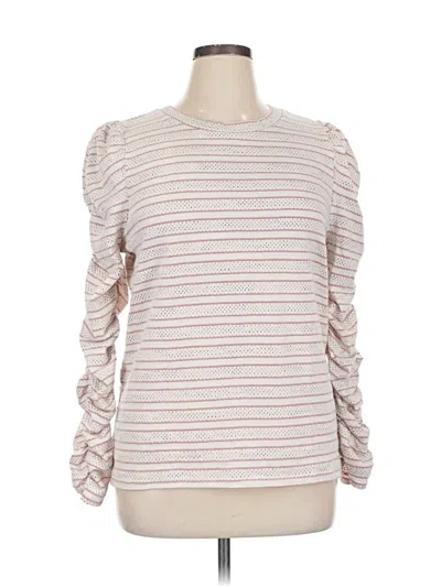 Pre-owned Ann Taylor Loft 3/4 Sleeve T-shirt In White