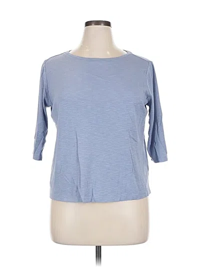 Pre-owned Nzt By Nic+zoe 3/4 Sleeve T-shirt In Blue