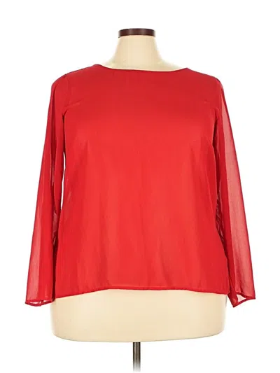 Pre-owned Heart Soul Long Sleeve Blouse In Red