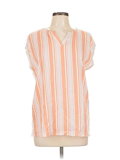 Pre-owned Papermoon Short Sleeve Blouse In Orange