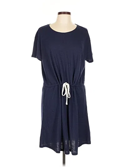 Pre-owned Caslon Casual Dress In Blue