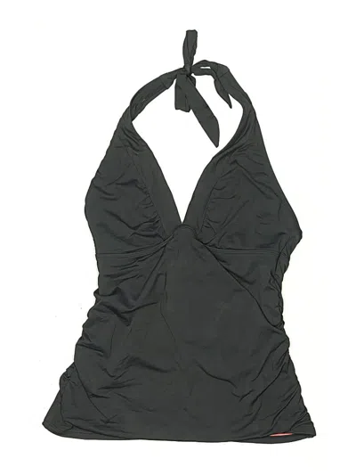 Pre-owned Athleta Swimsuit Top Black Solid Pattern Swimwear