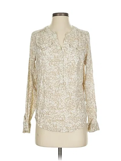 Pre-owned St. John's Bay Long Sleeve Blouse In White