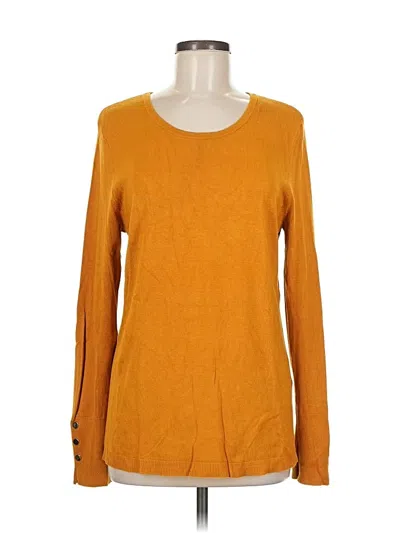 Pre-owned Jm Collection Long Sleeve T-shirt In Orange