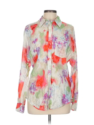 Pre-owned Rachel Roy Long Sleeve Blouse In White