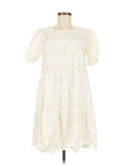 Pre-owned Moon River Casual Dress In White