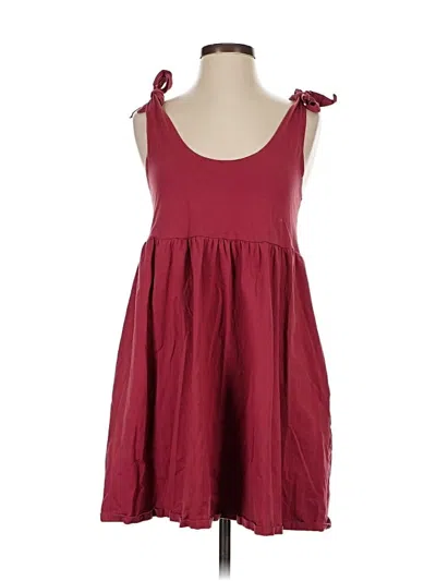 Pre-owned Lulus Casual Dress In Burgundy
