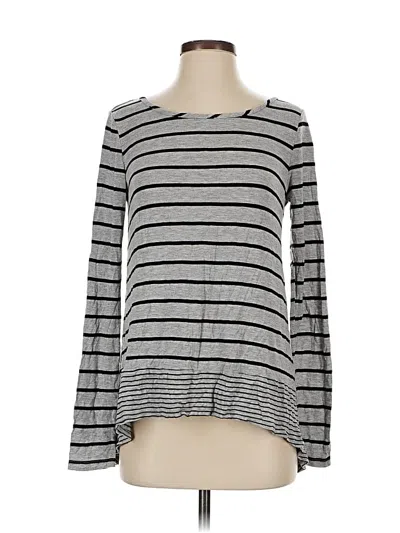 Pre-owned Bcbgmaxazria Long Sleeve T-shirt In Gray