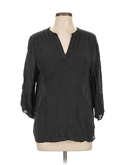 Pre-owned Uniqlo 3/4 Sleeve Blouse In Black