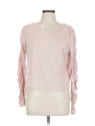 Pre-owned Athleta 3/4 Sleeve Top Pink One Shoulder Neckline Tops