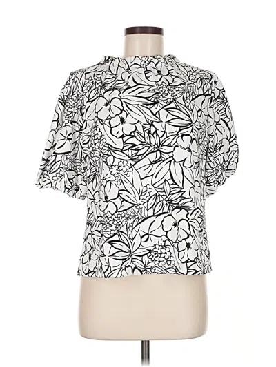 Pre-owned Melloday Short Sleeve Turtleneck In White