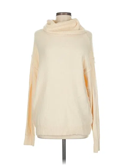 Pre-owned Caslon Turtleneck Sweater In White