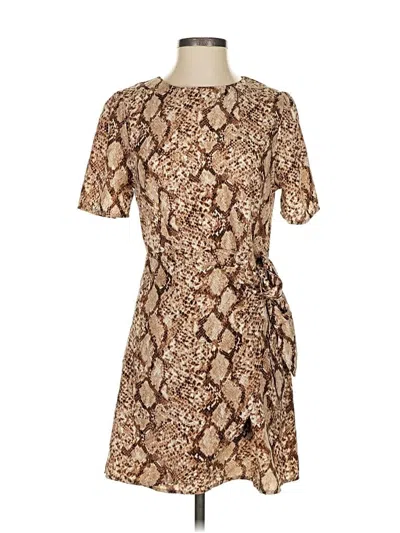 Pre-owned Blu Pepper Casual Dress In Brown